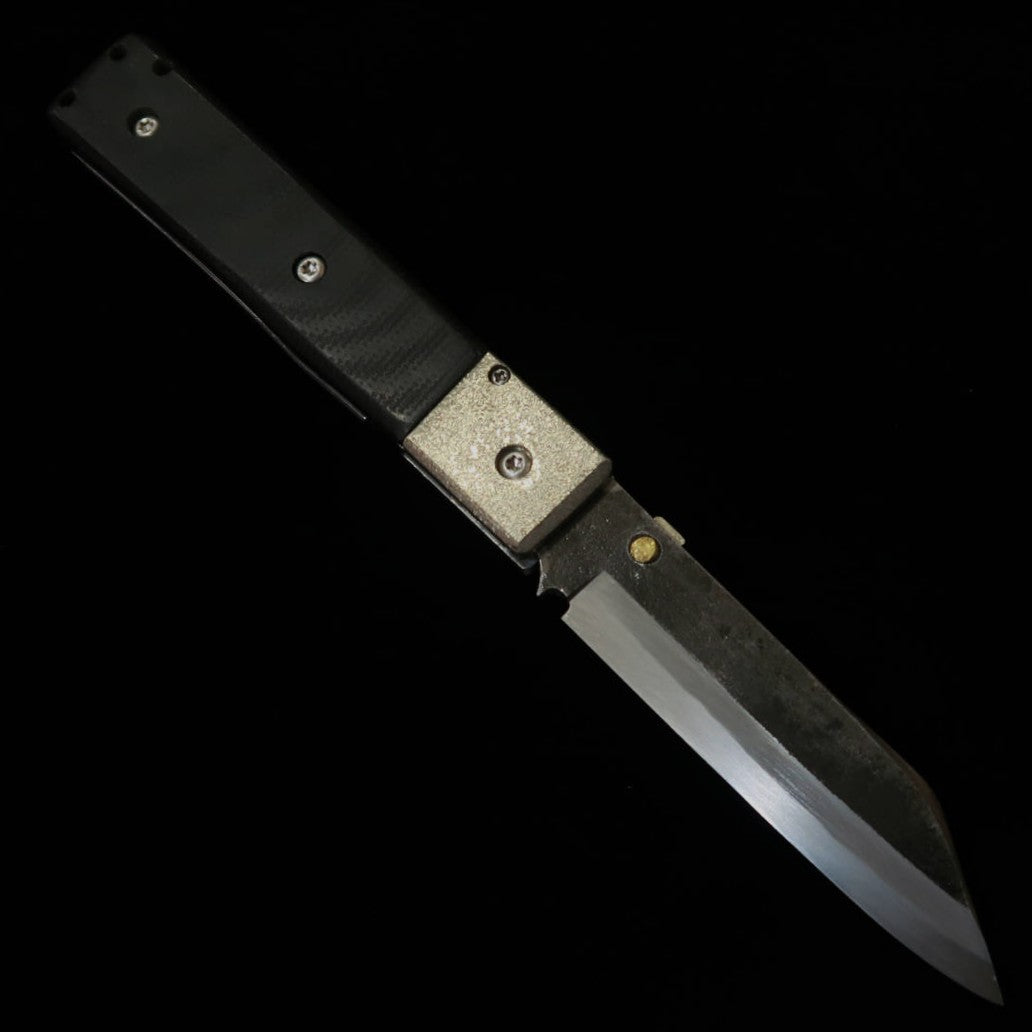 TAKEDA Cutelaria Forjado à Mão Bitchu Inagaki Fumio Faca Dobrável Special Lock Linen Micarta