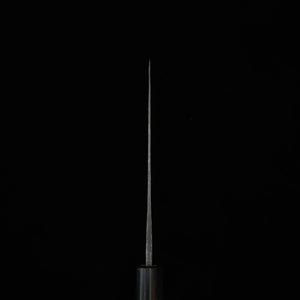 MIURA Santoku By Kyohei Shido  Aogami No. 2 black finish, magnolia, buffalo chestnut handle (165mm)