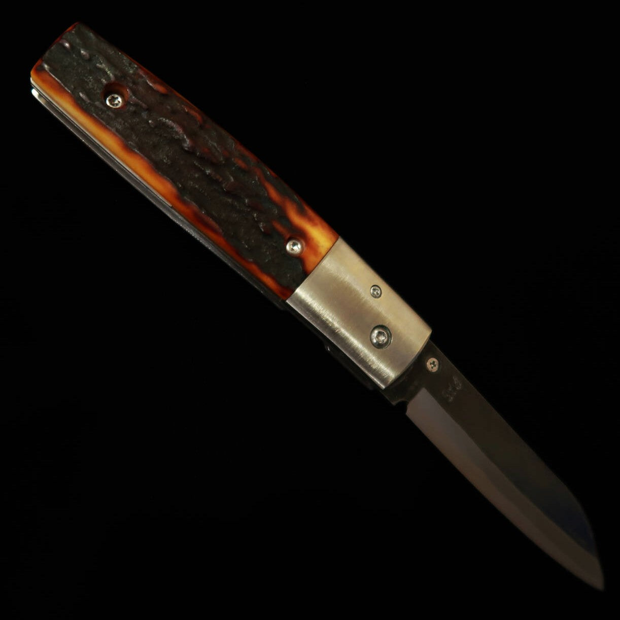 TAKEDA Cutelaria Bitchu Forja Manual por Fumio Inagaki Faca Dobrável Liner Lock Stag