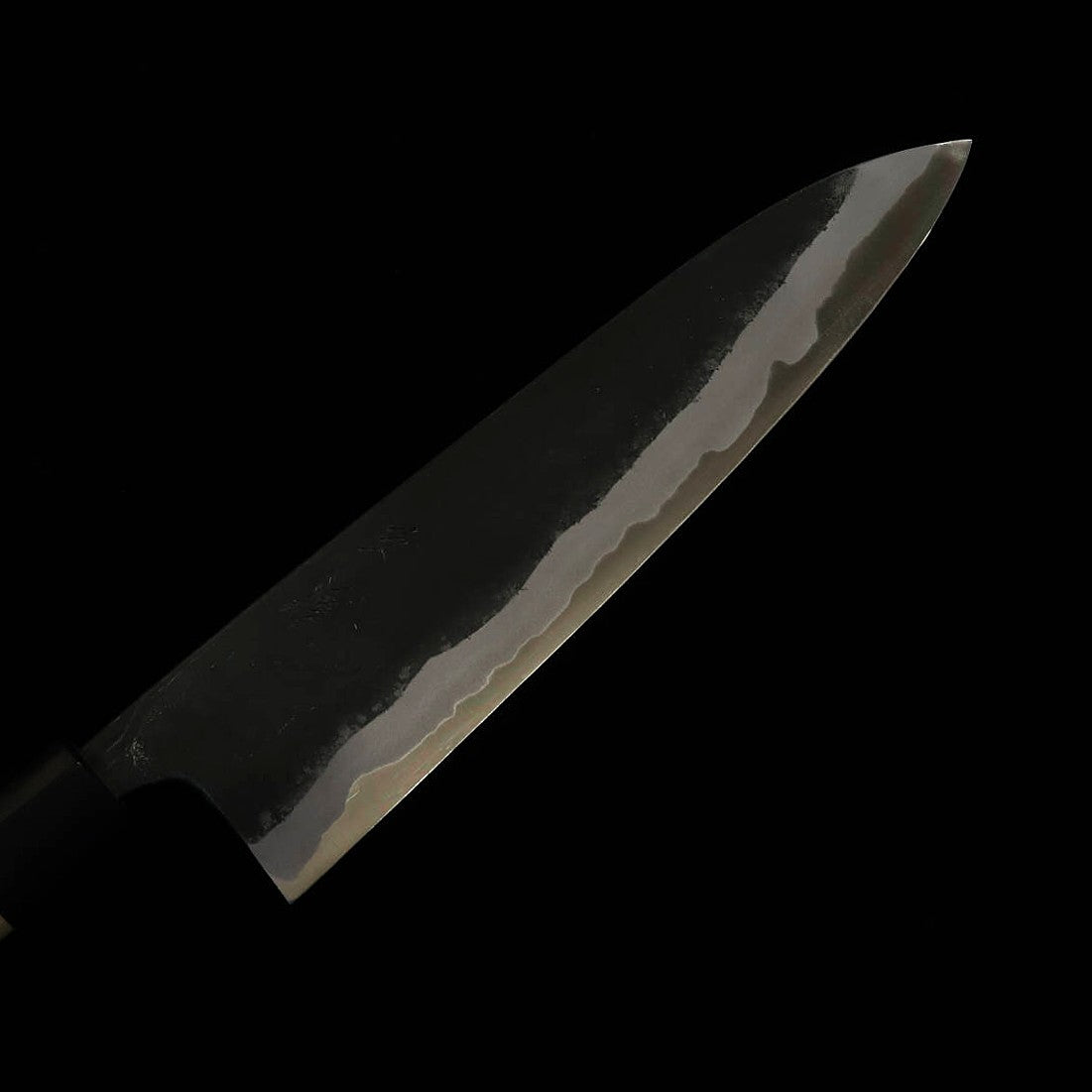 MIURA Gyuto Aço Azul #2 Acabamento Preto Cabo de Magnólia e Búfalo (180/210mm)