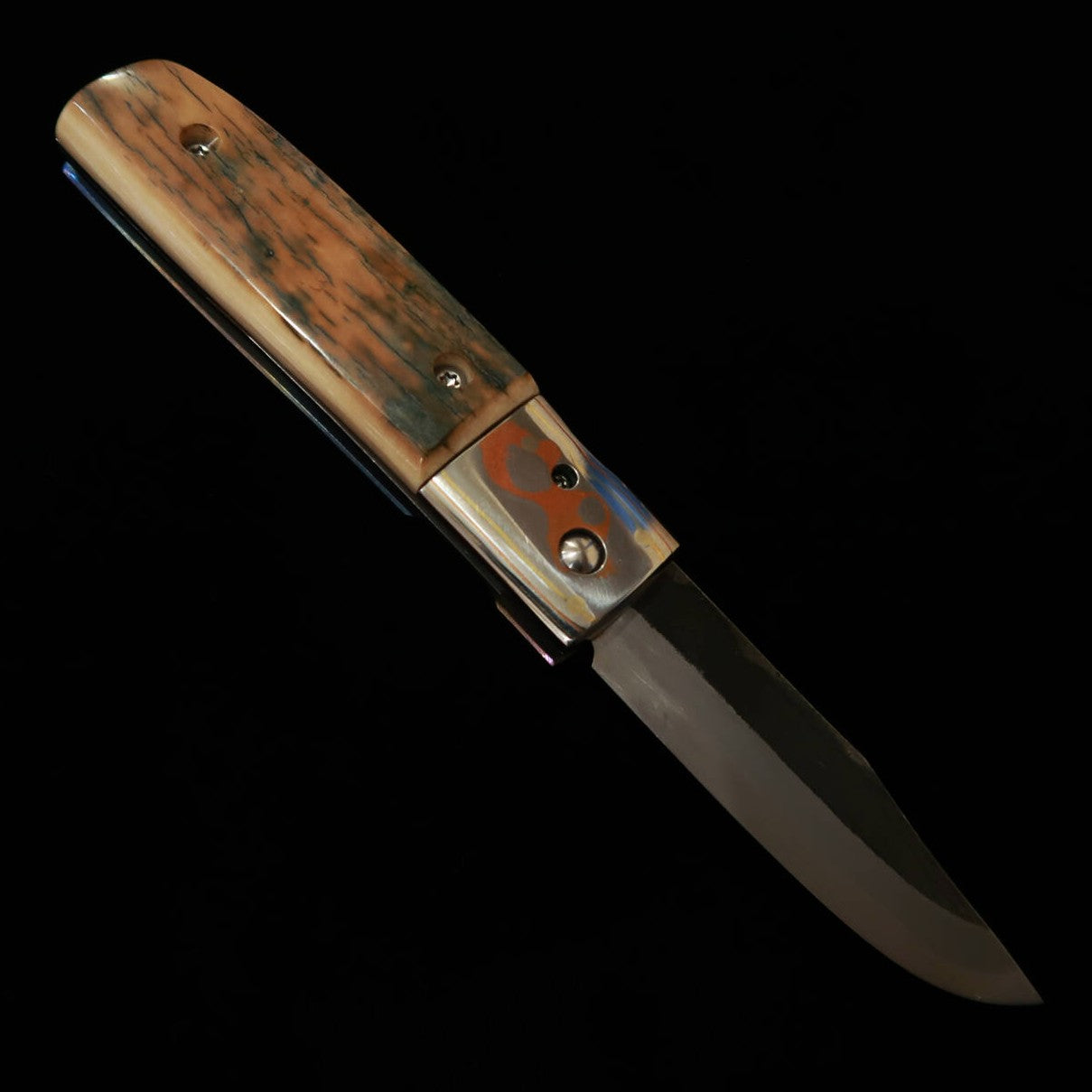 TAKEDA Cutelaria Forjado à Mão Bitchu Inagaki Fumio Faca Dobrável Liner Lock Mamute/Titânio