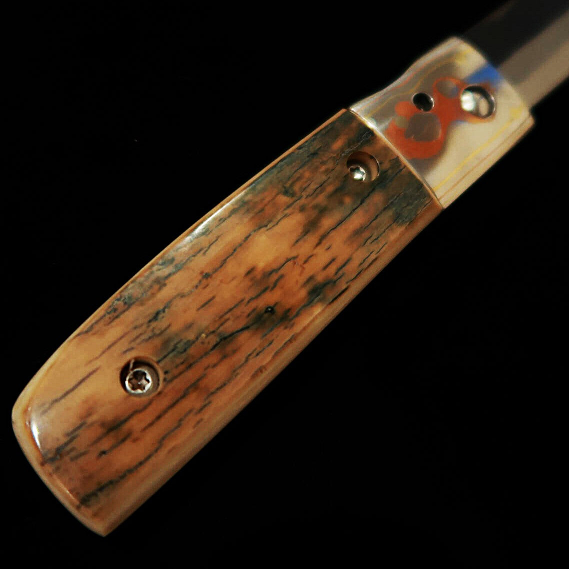 TAKEDA Cutelaria Forjado à Mão Bitchu Inagaki Fumio Faca Dobrável Liner Lock Mamute/Titânio