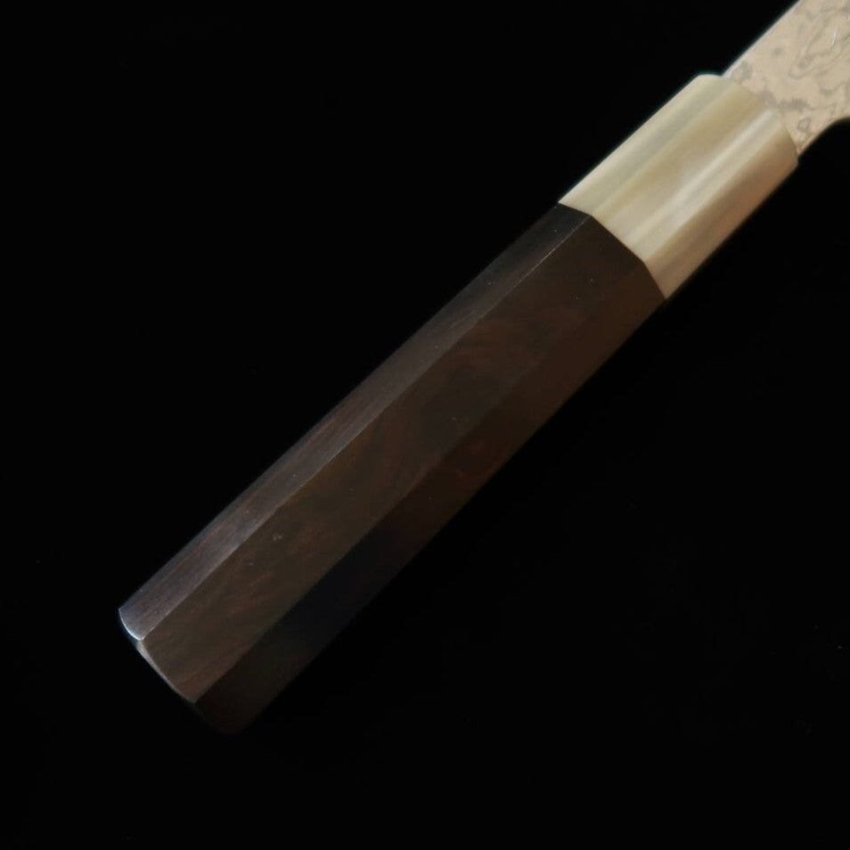 Sakai Kikumori - Série Seiun - Couteau d'office Petty - VG10 - Manche en ébène et corne de buffle blanche (150 mm)