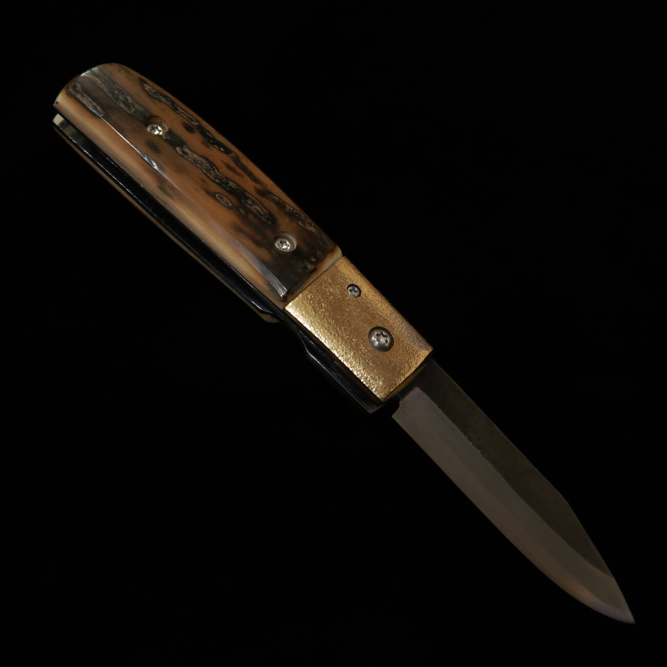 TAKEDA Cutlerie – Forgeron artisanal de Bitchū, œuvre de Fumio Inagaki – Couteau pliant à verrouillage liner, Mammouth