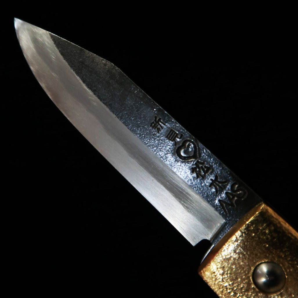 TAKEDA Cutlerie – Forgeron artisanal de Bitchū, œuvre de Fumio Inagaki – Couteau pliant à verrouillage liner, Mammouth