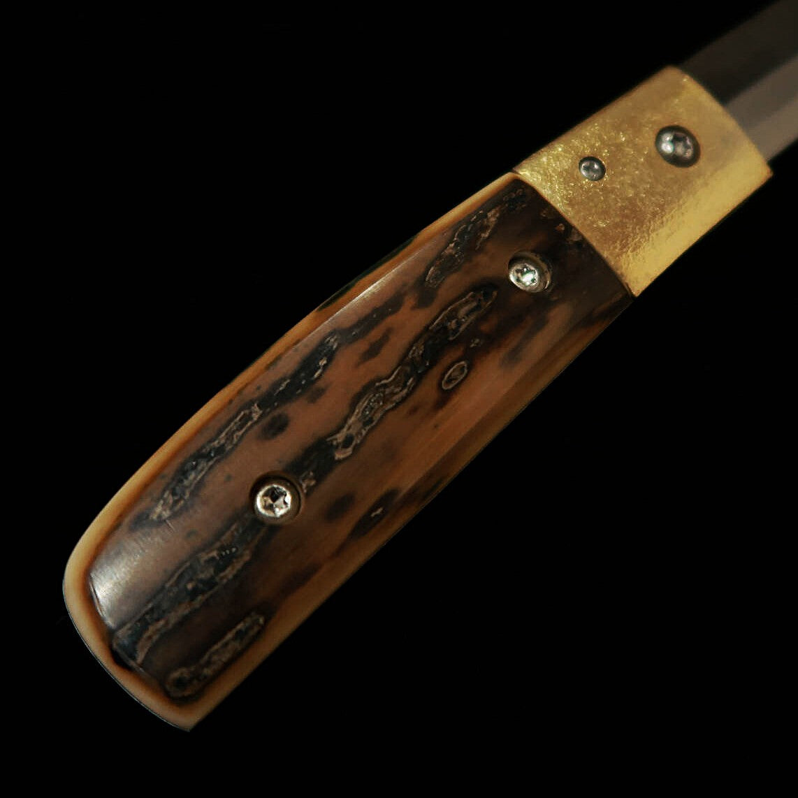 TAKEDA Cutlerie – Forgeron artisanal de Bitchū, œuvre de Fumio Inagaki – Couteau pliant à verrouillage liner, Mammouth