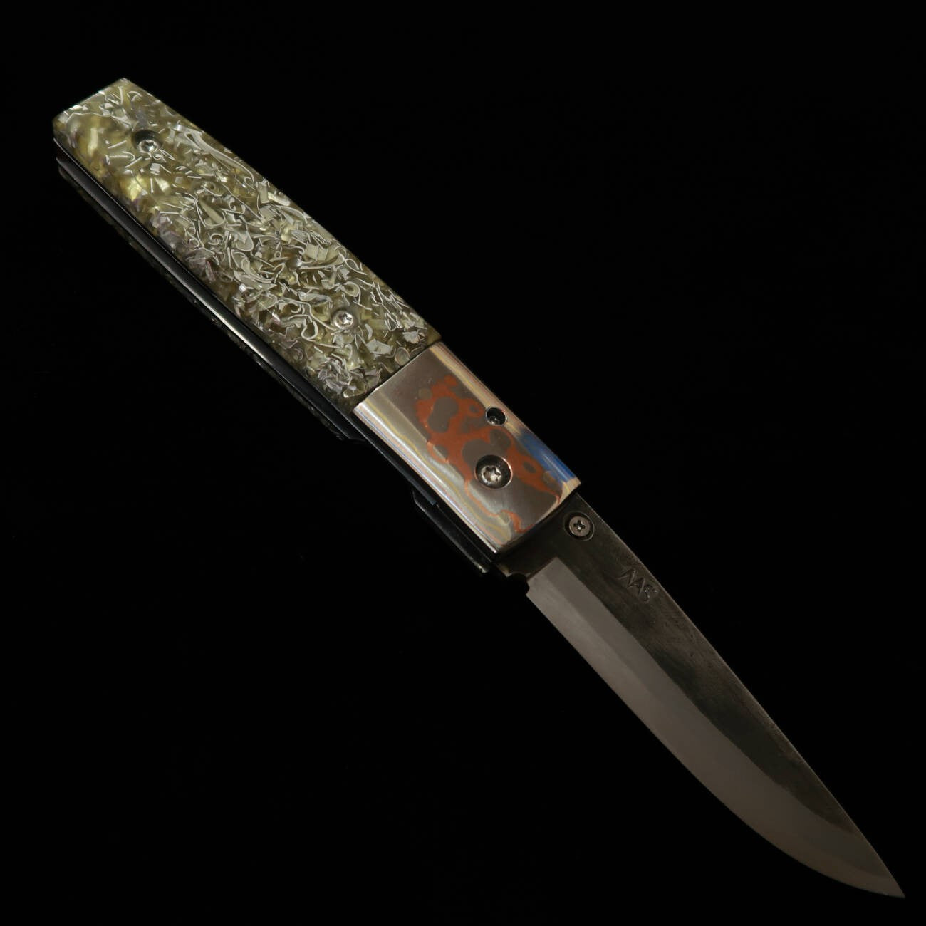 Takeda Hamono TAKEDA Forgeron de Bitchu, œuvre de Fumio Inagaki, couteau pliant liner lock, résine B