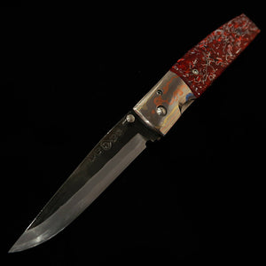 TAKEDA Cutelaria Bitchu Forja Manual por Fumio Inagaki Faca Dobrável Liner Lock Resina A