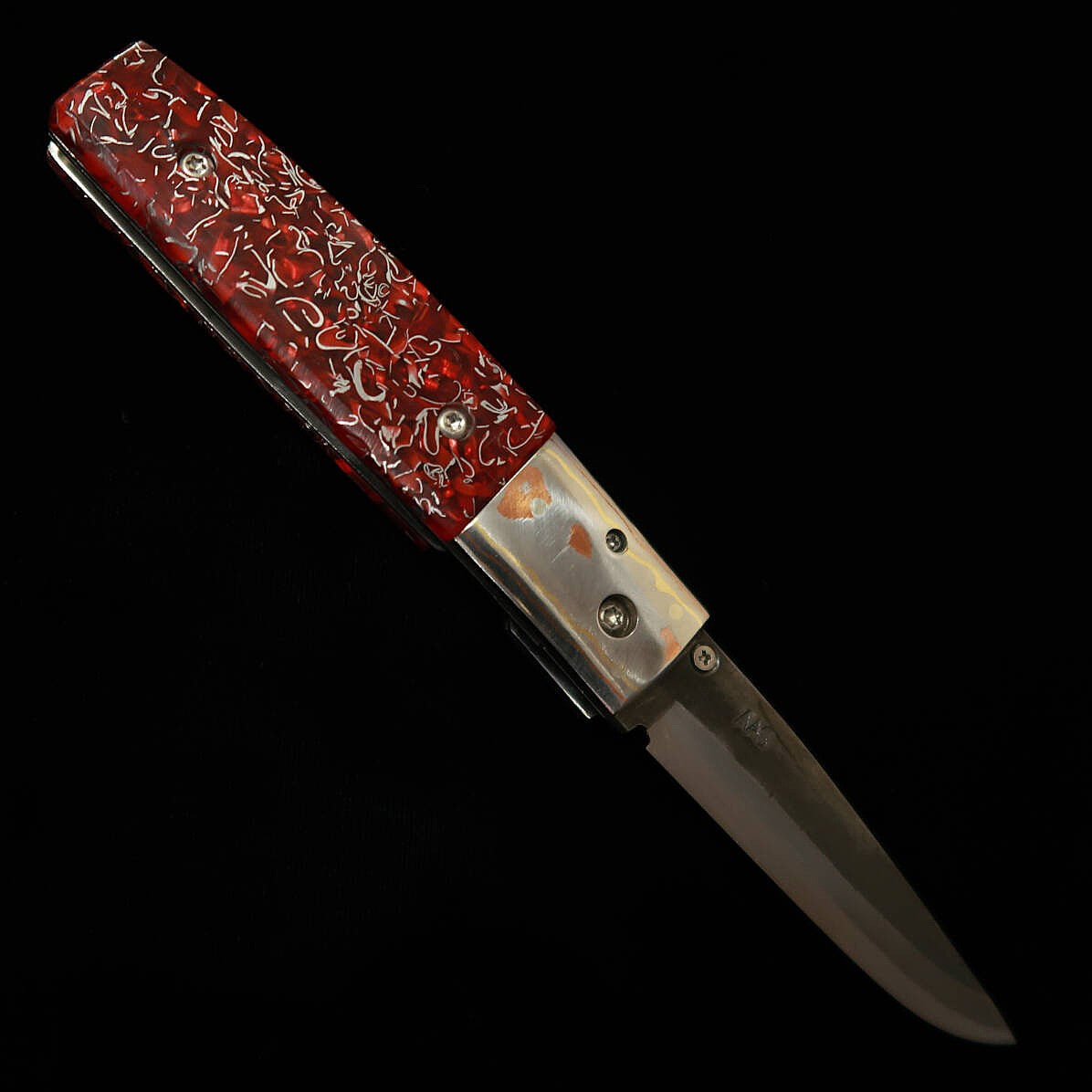 TAKEDA Cutelaria Bitchu Forja Manual por Fumio Inagaki Faca Dobrável Liner Lock Resina A