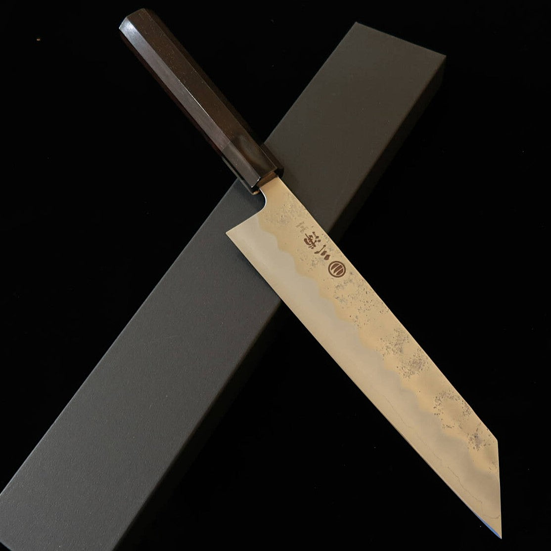 Miura Kiritsuke Ginsan Nashiji Ebony Octagonal Handle (210mm)