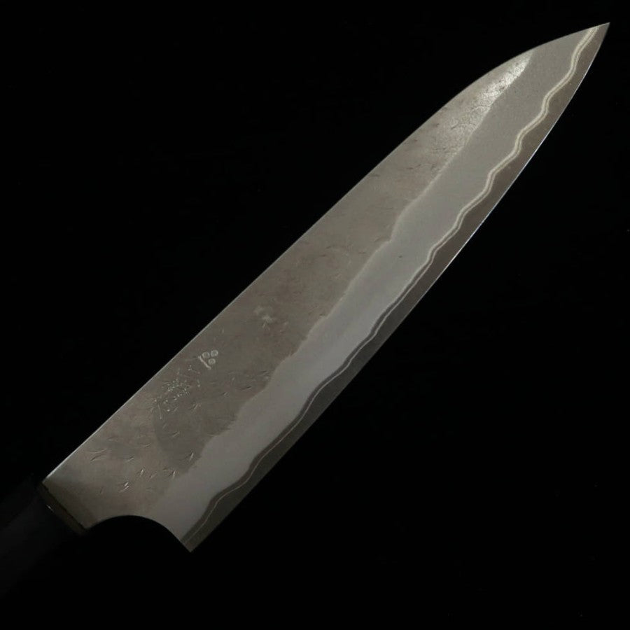 NIGARA Petty Aogami Super, finition polie martelée, manche en teck (120/150mm)