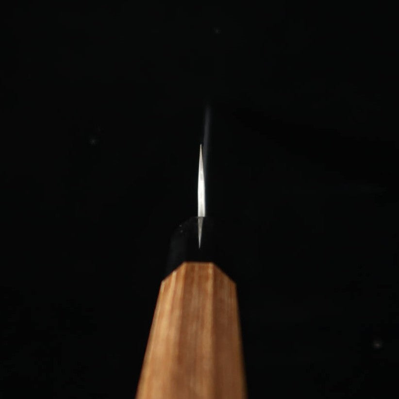 NIGARA Petty Aogami Super, finition polie martelée, manche en teck (120/150mm)