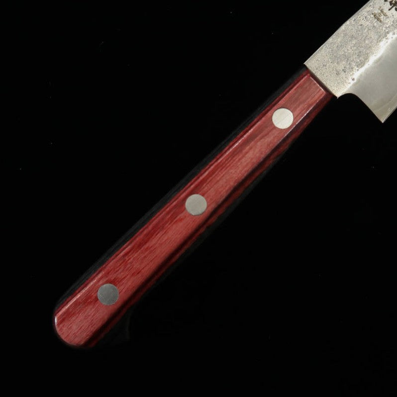 Petty MIURA Ginsan acabado Nashiji mango rojo (135mm)