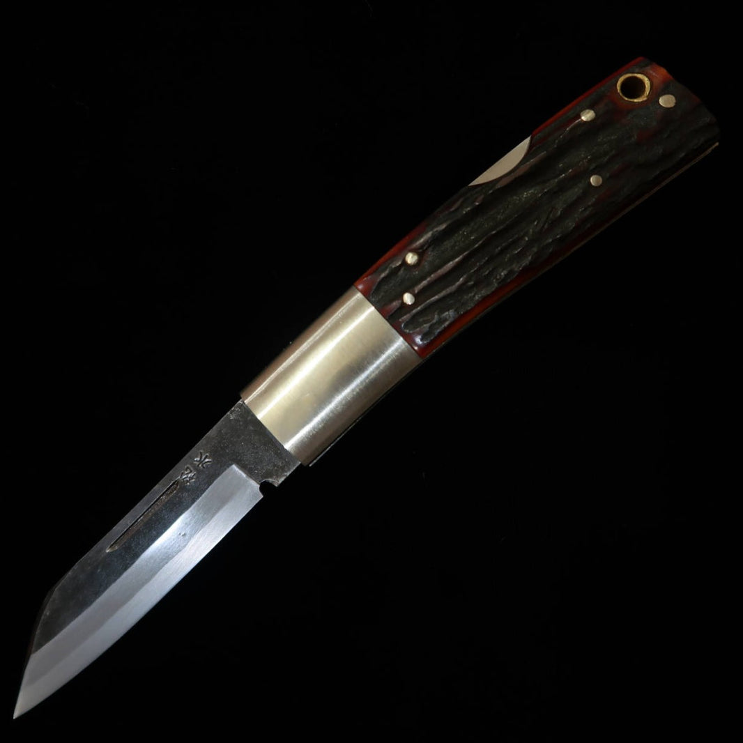 TAKEDA Bitchu forge artisanale par Fumio Inagaki Couteau pliant back lock Stag