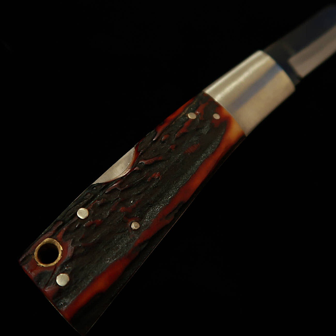 武田刃物TAKEDA　備中手打ち鍛冶 稲垣文雄作 バックロックフォルダーナイフ スタッグ