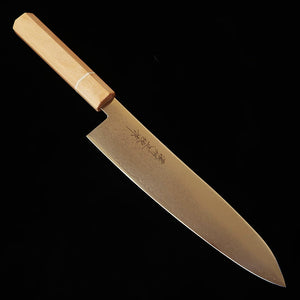 V.ROAD  濃州正恒作 Nosyu Masatsune  牛刀 VG10 全面ダマスカス 積層強化合板柄 白×白（210mm）