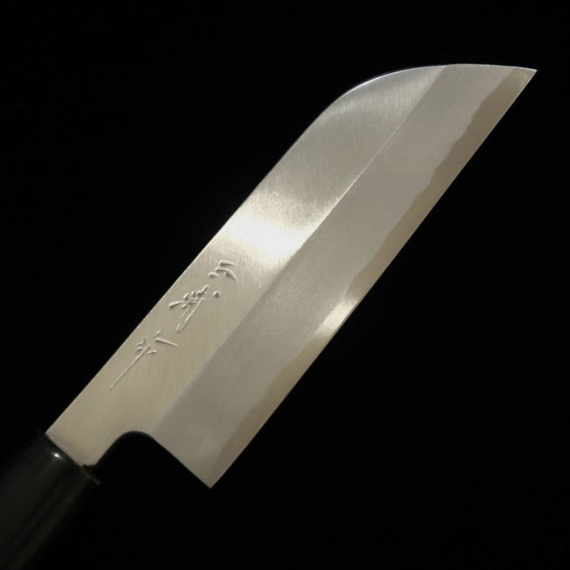 MIURA biselador acero japonés, mango redondo de magnolia con virola de cuerno de búfalo (60-135 mm)