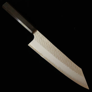 二唐刃物鍛造所 NIGARA SG2 磨き槌目 切付牛刀 黒檀一体型柄 (210mm)