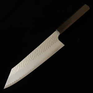 二唐刃物鍛造所 NIGARA SG2 磨き槌目 切付牛刀 黒檀一体型柄 (210mm)