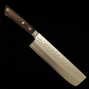MIURA Kokuryu Nakiri, VG10 Damascus with Brown Ash Handle (170mm)