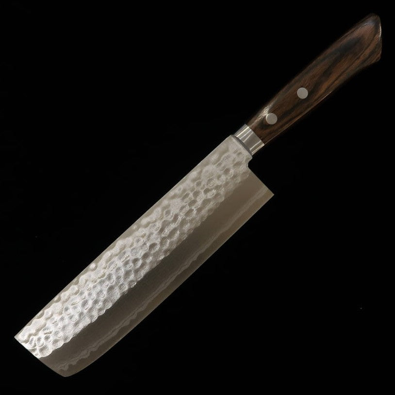 MIURA Kokuryu Nakiri VG10 Damascus Brown Ash Handle (170mm)