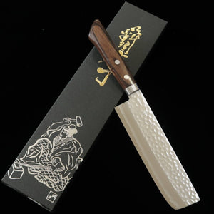 MIURA Miura Kokuryu nakiri VG10 Damasco mango de fresno marrón (170 mm)