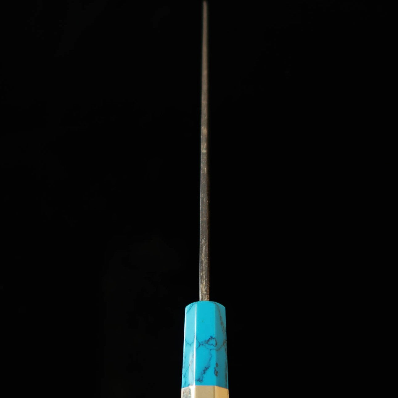 三浦頂MIURAItadaki 切付柳刃 白紙二号 黒打ち ターコイズハンドル（270mm）