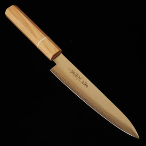 V.ROAD  濃州正恒作 Nosyu Masatsune ペティ VG10 全面ダマスカス 積層強化合板柄 白×白（150mm）