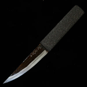 TAKEDA Cutlery forja manual de Bitchū, pequena faca laqueada especial preta