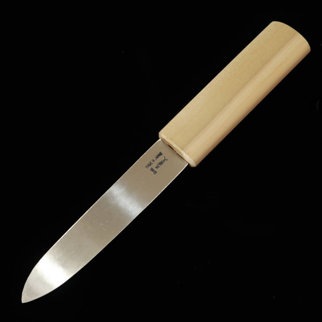 Cuchillo Makiri Ikeuchi Hamono IKEUCHI, acero Shirogami #2, obra de Mikihisa, acabado martillado, mango de magnolia (135/150 mm)