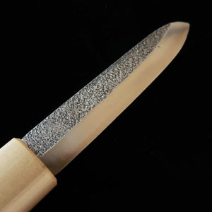 Cuchillo Makiri Ikeuchi Hamono IKEUCHI, acero Shirogami #2, obra de Mikihisa, acabado martillado, mango de magnolia (135/150 mm)