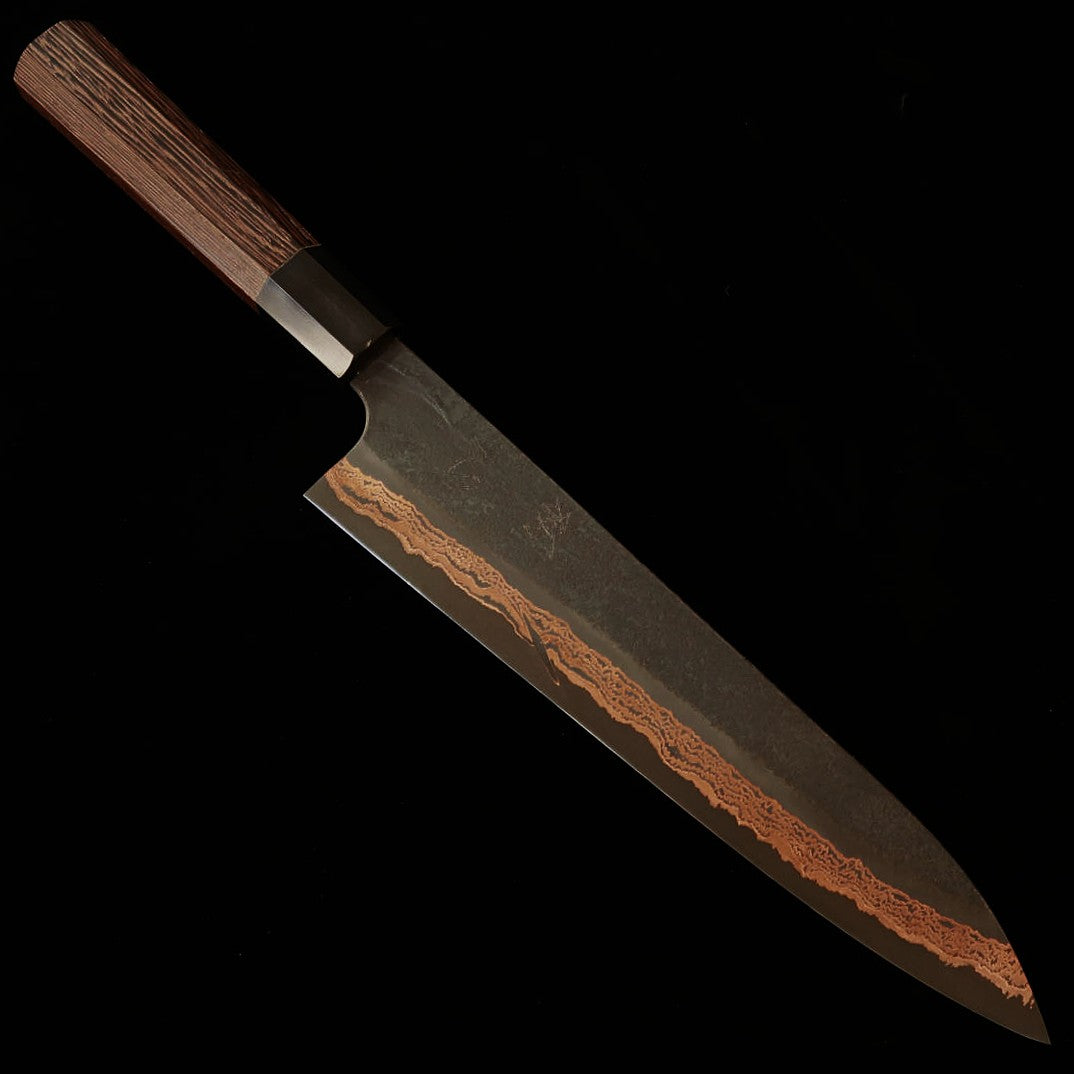 Hatsukokoro Yorokobi SLD Black-finished Gyuto Wenge Handle (240mm)