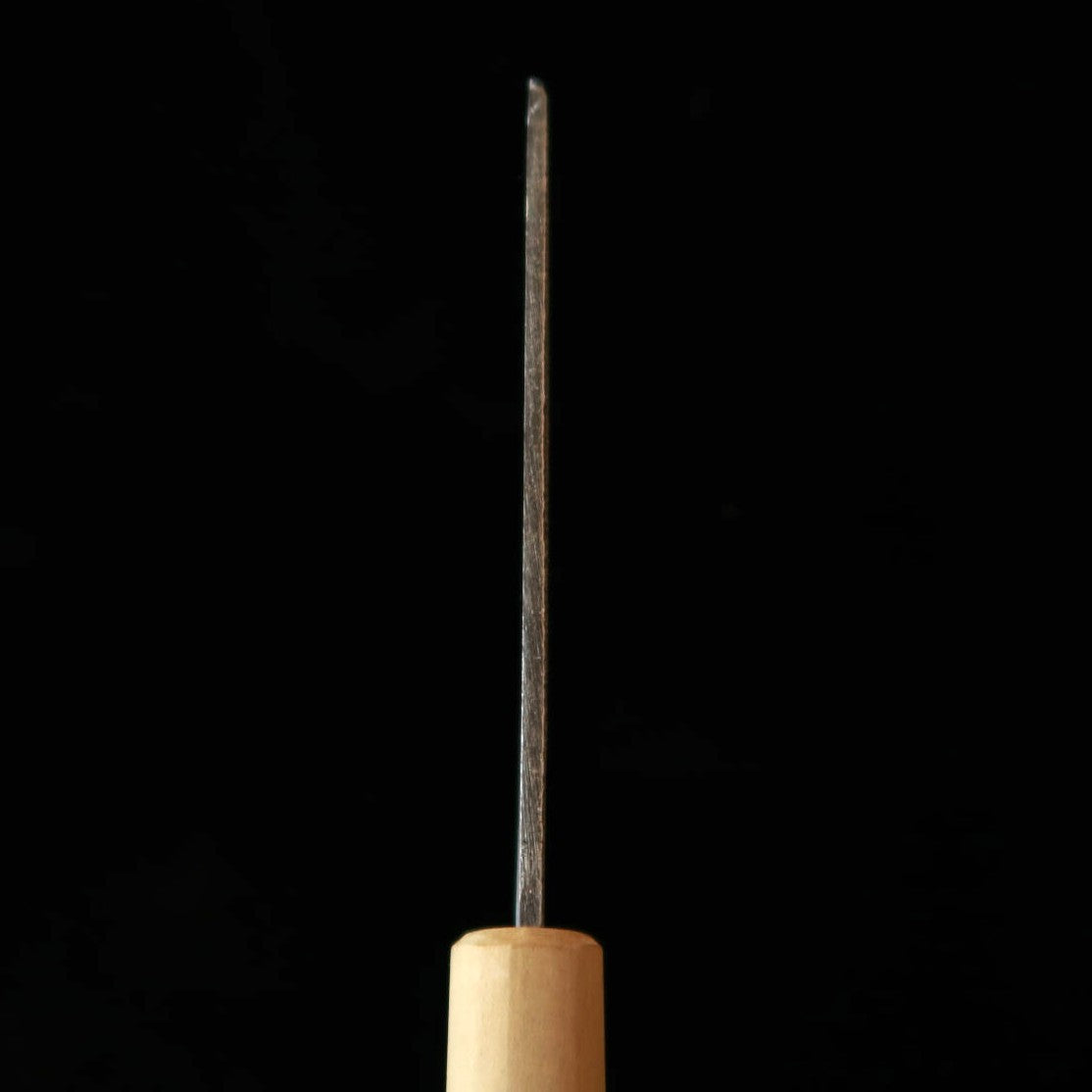 Cuchillo Makiri Ikeuchi Hamono IKEUCHI, acero Shirogami #2, obra de Mikihisa, acabado martillado, mango de magnolia (135/150 mm)