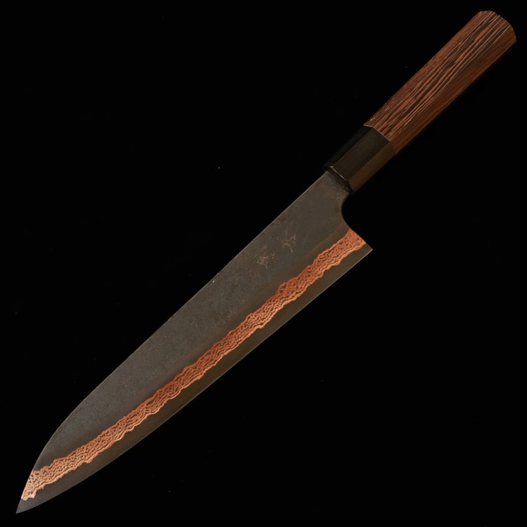 Hatsukokoro Yorokobi SLD Black-finished Gyuto Wenge Handle (240mm)