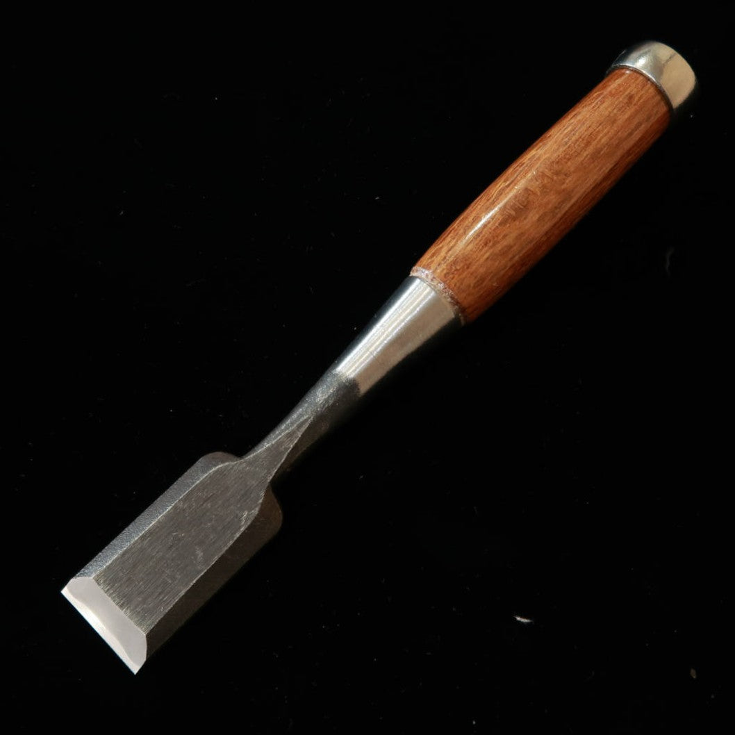 AMENOMA Ouken Oire Nomi Cabo de carvalho vermelho, conjunto de 6 formões (6, 9, 12, 18, 24, 30mm) com estojo de pano