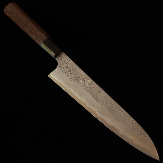 Hatsukokoro Ryusui Aogami No. 2 Nashiji Damascus Gyuto with Wenge Handle (240mm)