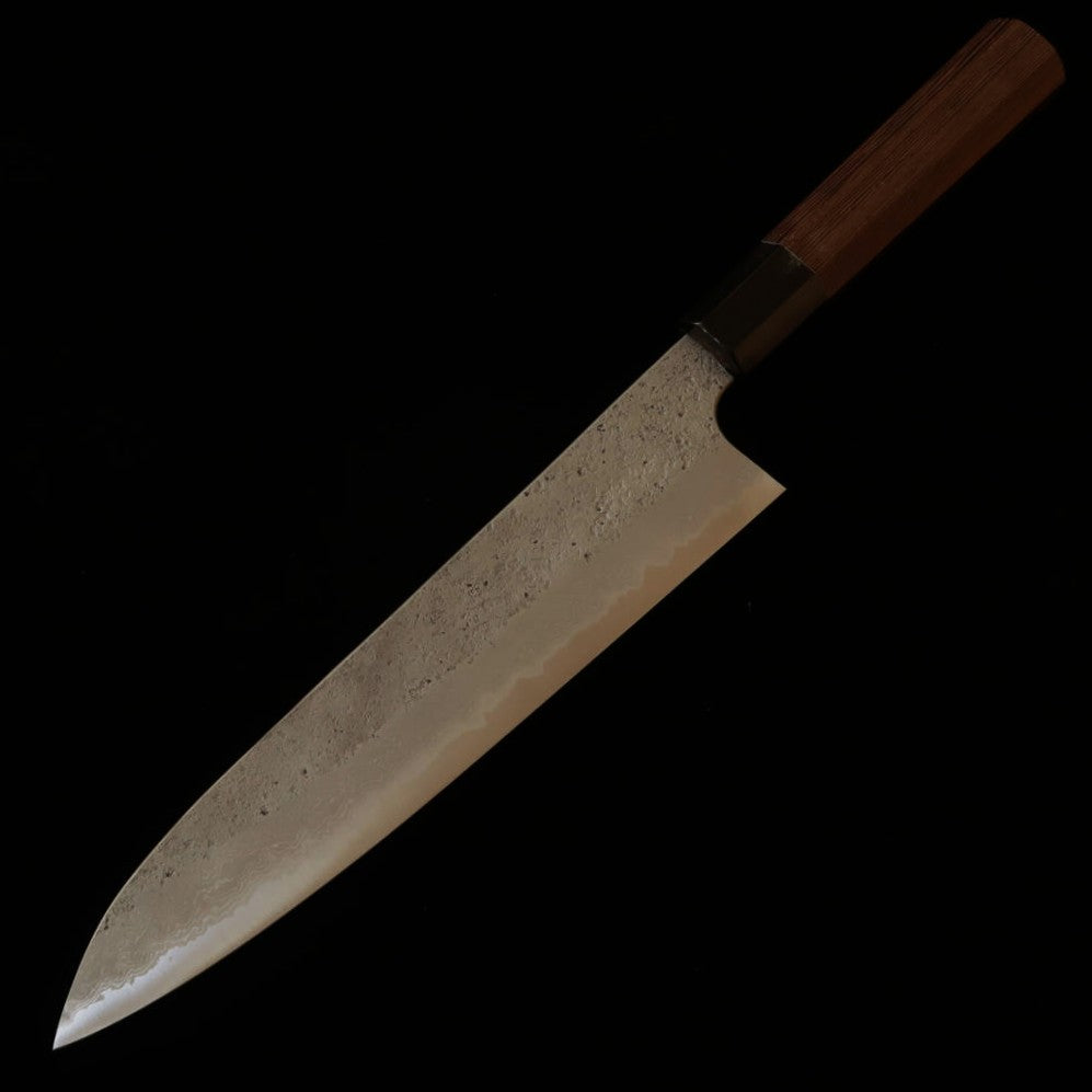 Hatsukokoro Ryusui Aogami No. 2 Nashiji Damascus Gyuto with Wenge Handle (240mm)