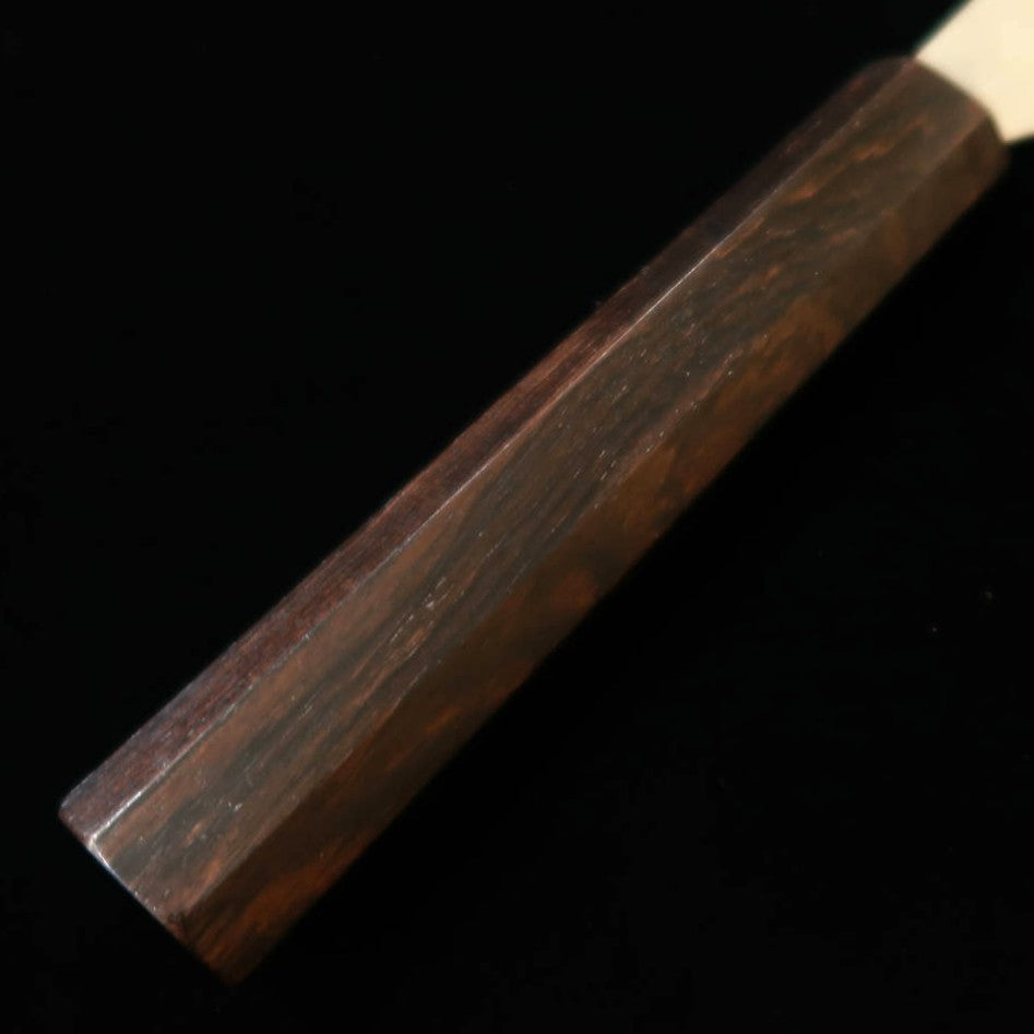 NIGARA Nito Hamono Tanrensho Petty SG2 pulido, acabado martillado, mango integral de ébano (150 mm)