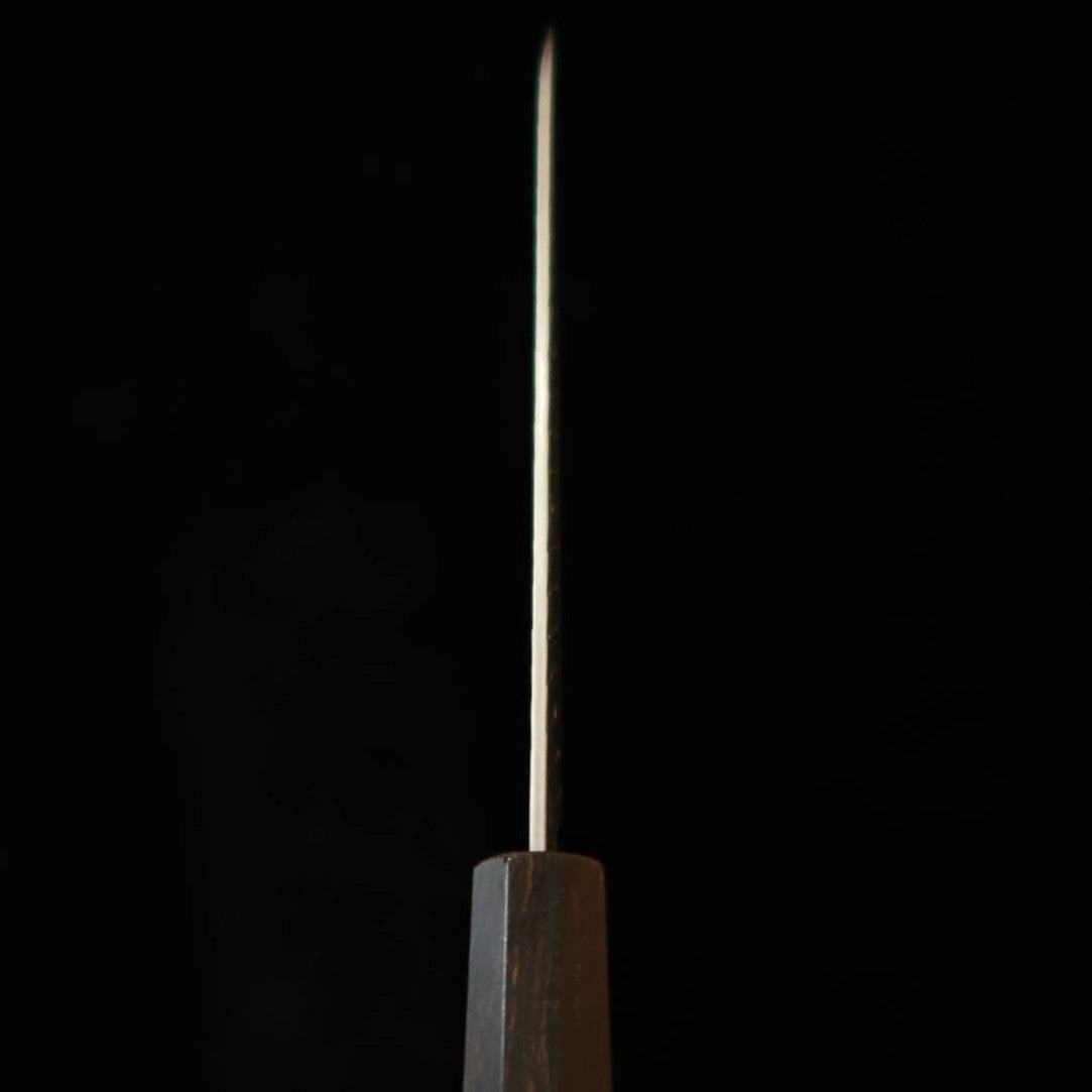 NIGARA Nito Hamono Tanrensho Petty SG2 pulido, acabado martillado, mango integral de ébano (150 mm)