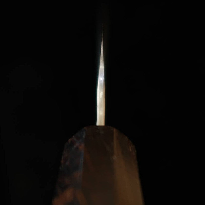 NIGARA Nito Hamono Tanrensho Petty SG2 pulido, acabado martillado, mango integral de ébano (150 mm)