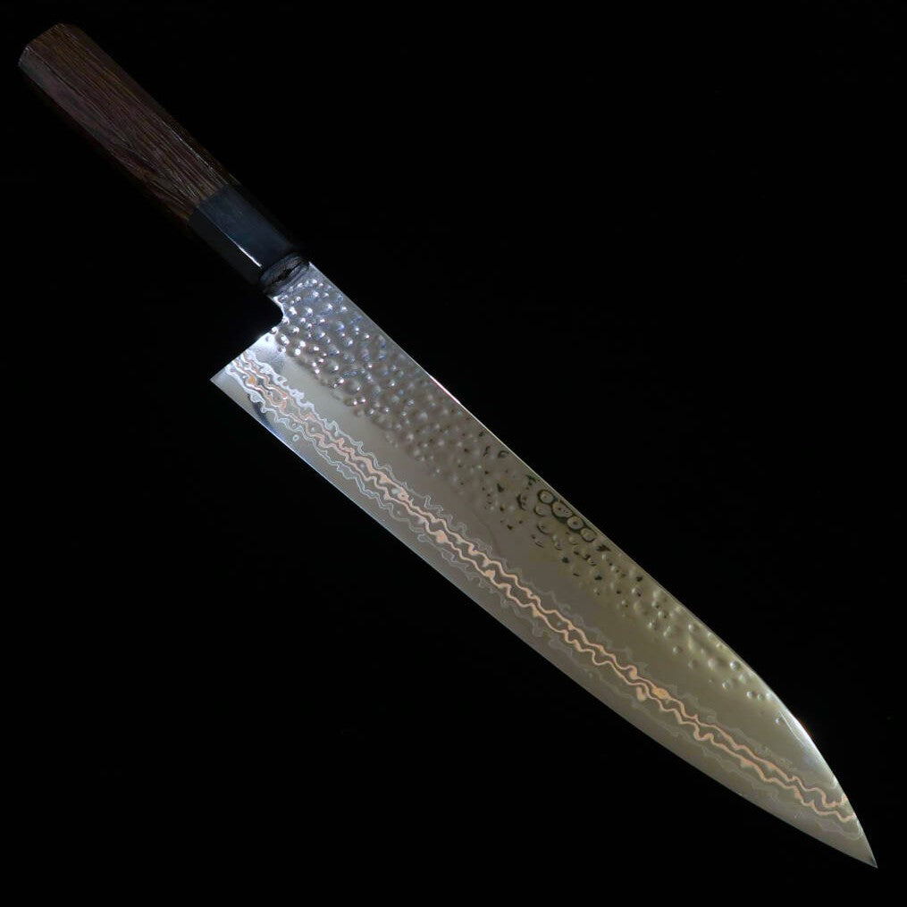 MIURA Gyuto SLD Nickel Damascus Hammered Wenge Handle (210mm)