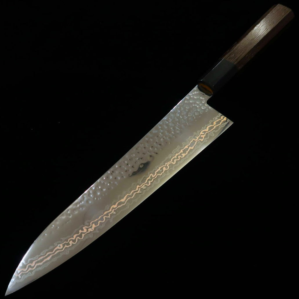 MIURA Gyuto SLD Nickel Damascus Hammered Wenge Handle (210mm)