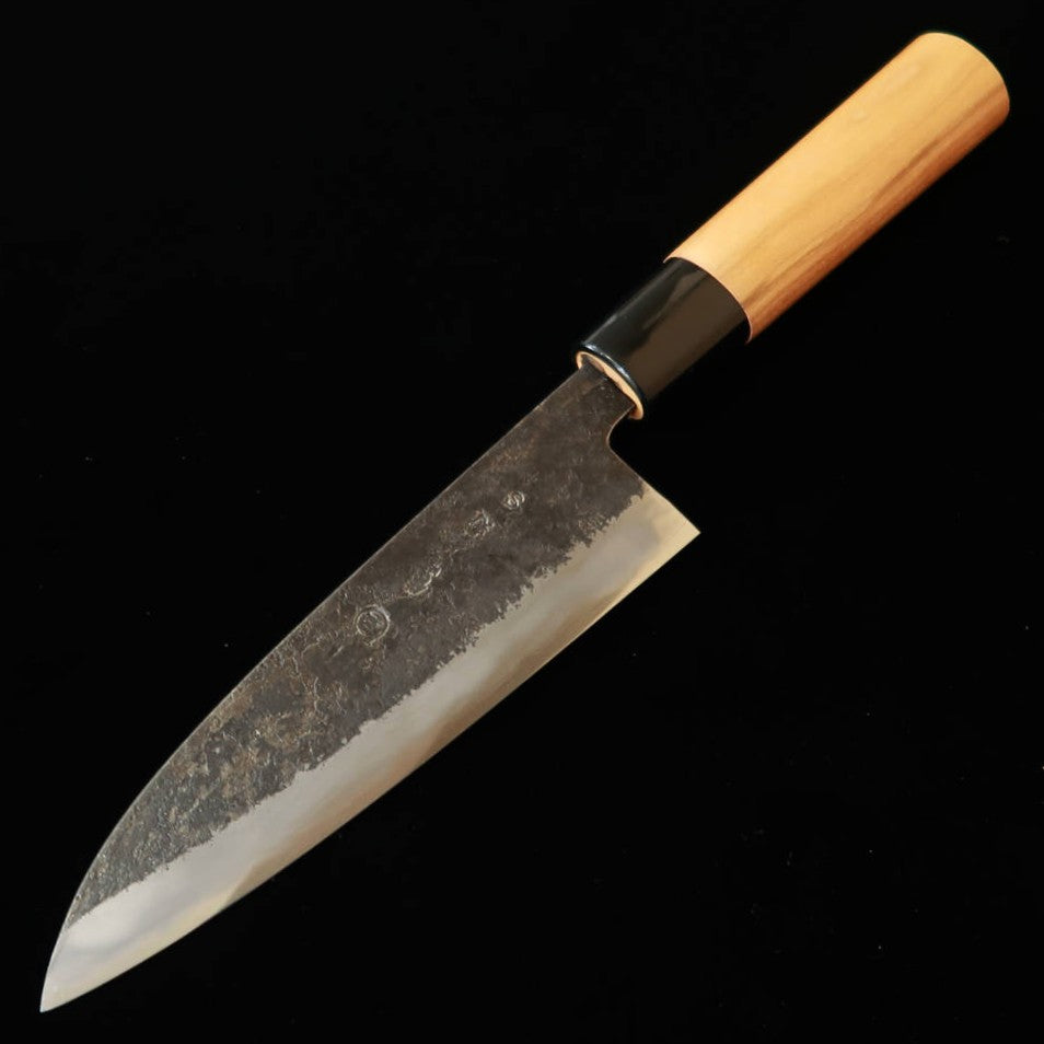 Miwahamono MIWAHAMONO cuchillo sabaki, Aogami #1 laminado con inoxidable, mango de cerezo (150 mm)