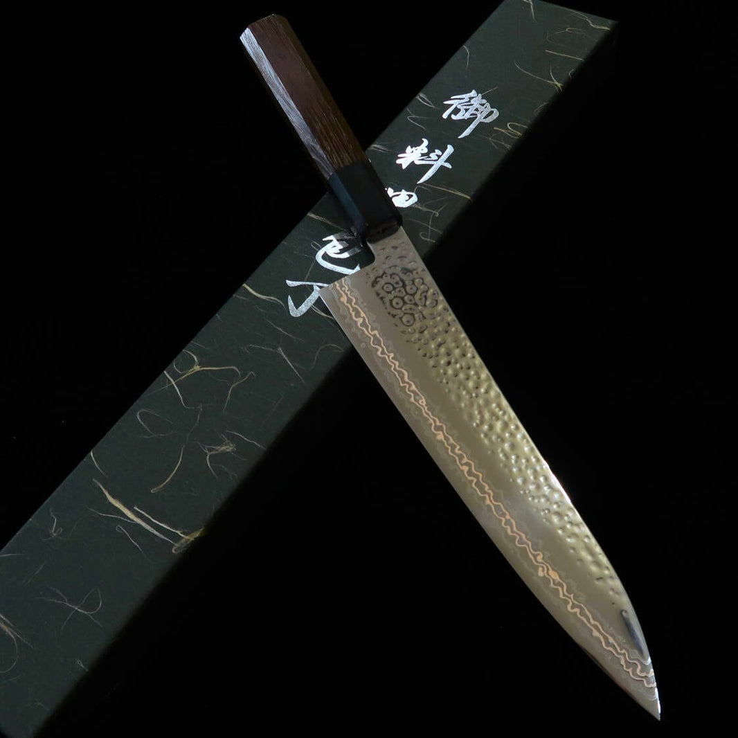 Miura MIURA Couteau de chef SLD Damas nickel Martelé Manche wengé octogonal (210 mm)