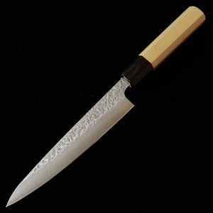 MIURA 三浦 petty AUS10 damasco mate, martillado, mango octogonal de magnolia y cuerno (150 mm)