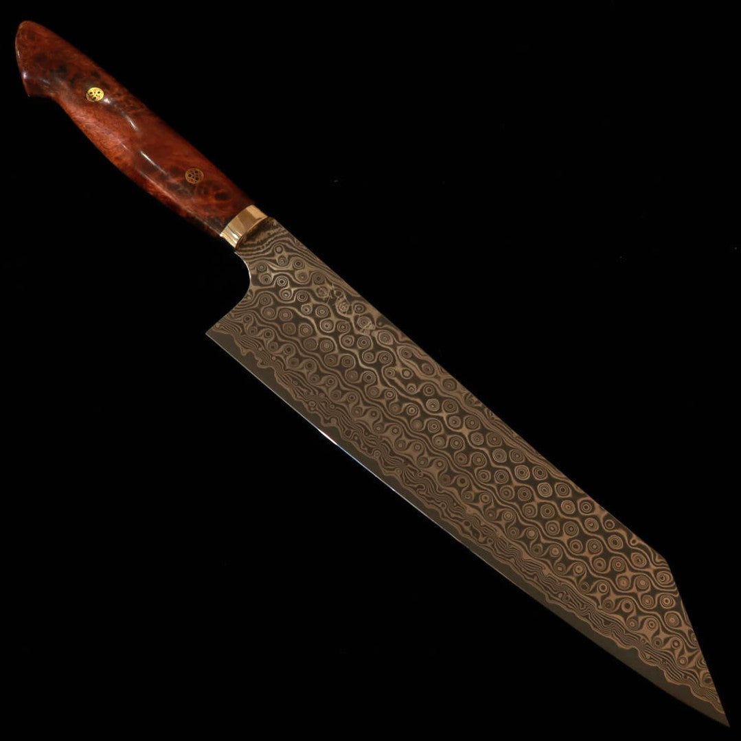 NIGARA SG2, Dark Pattern, Kiritsukei Gyuto, Rosewood Handle (240mm)