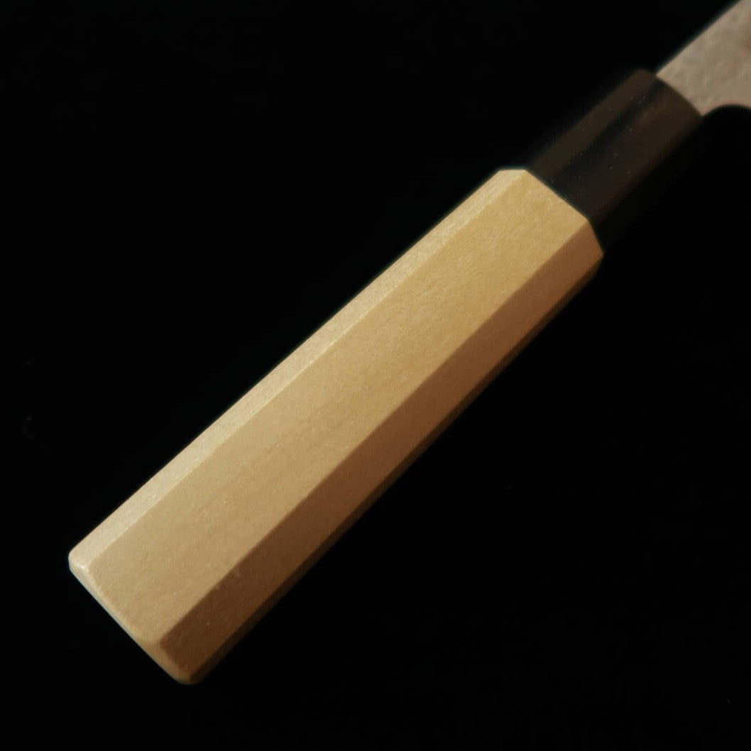 MIURA 三浦 petty AUS10 damasco mate, martillado, mango octogonal de magnolia y cuerno (150 mm)