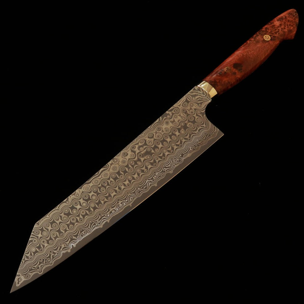 NIGARA SG2, Dark Pattern, Kiritsukei Gyuto, Rosewood Handle (240mm)