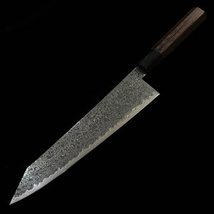 Miura MIURA Kiritsuke Gyuto Ryuuhyou SG2 Damasco preto cabo octogonal de wenge com chifre de búfalo preto (240mm)
