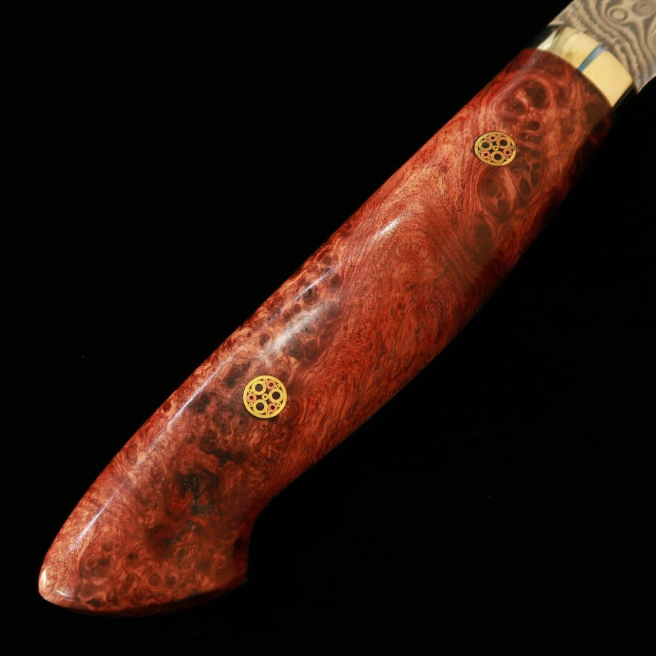 Nigara Hamono Nigara SG2 Padrão Escuro Kiritsuke Gyuto Cabo de Burl de Carvalho (240mm)